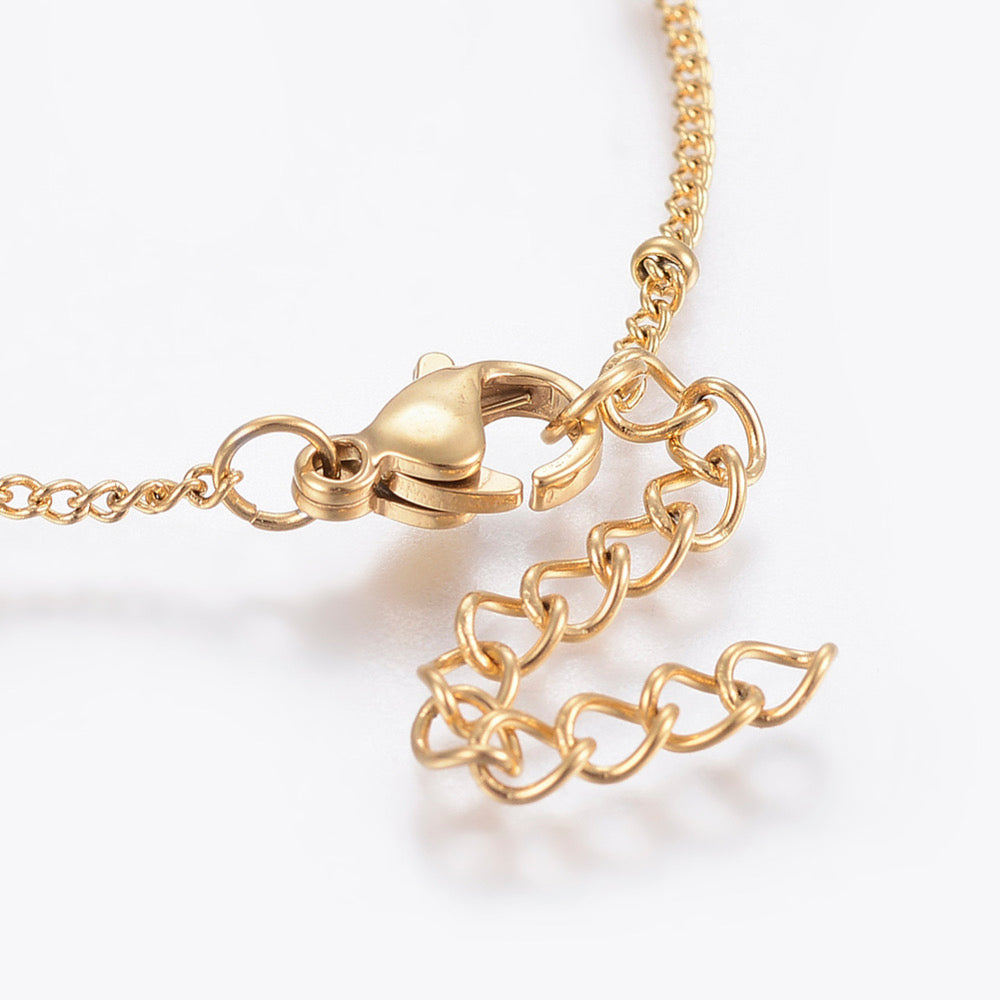 Golden beaded anklet