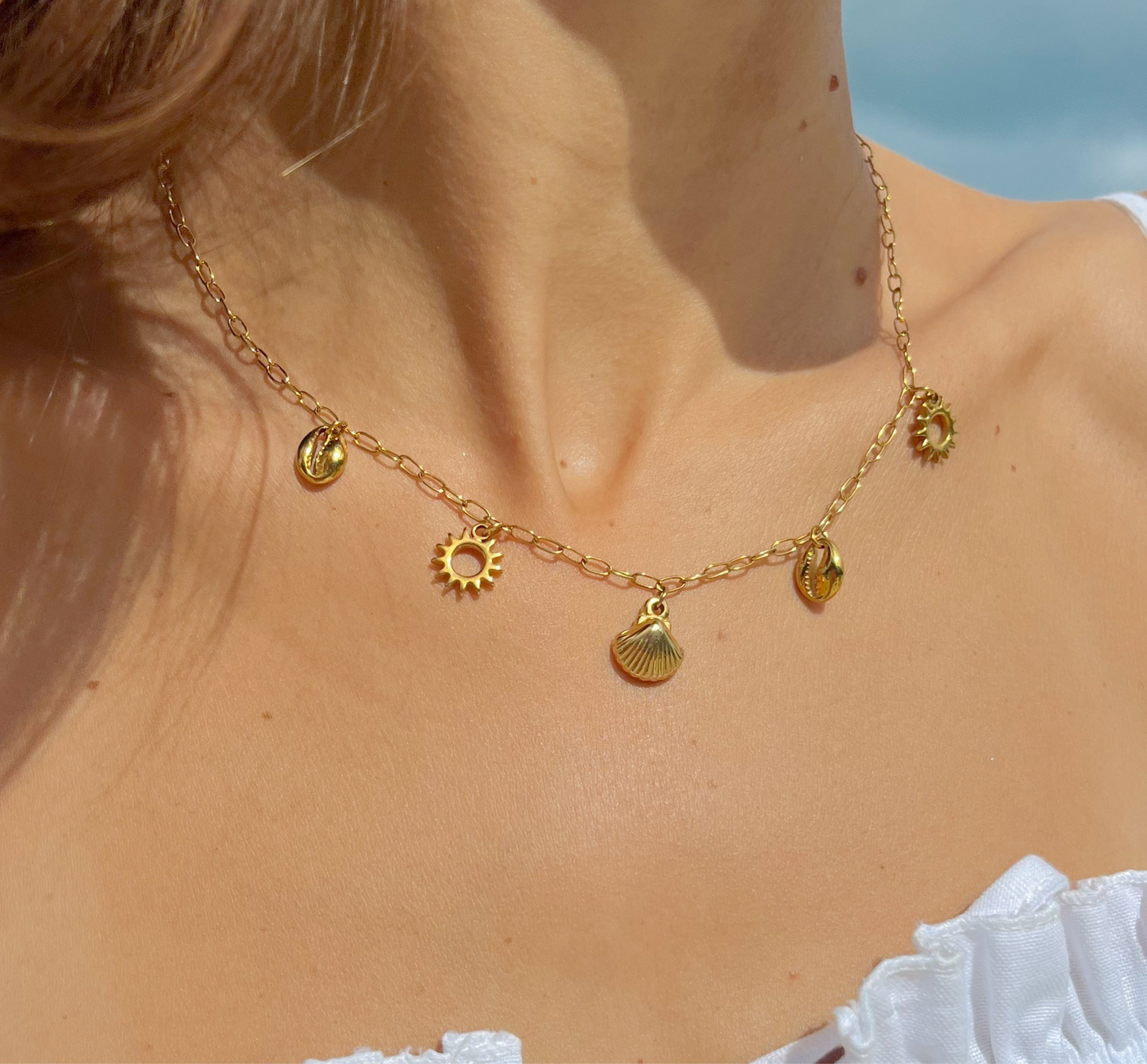 Sea & sun golden necklace