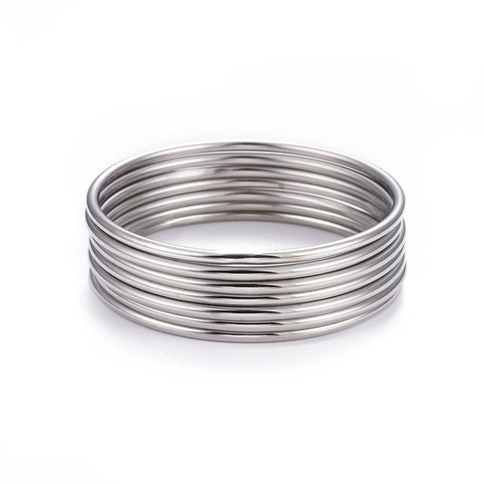Silver bangles (pair)