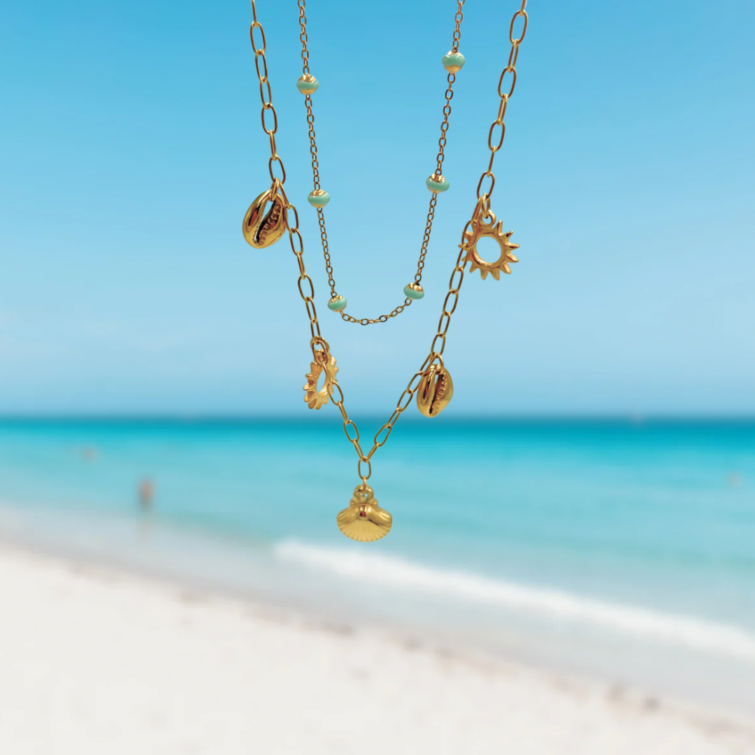 Sea & sun golden necklace
