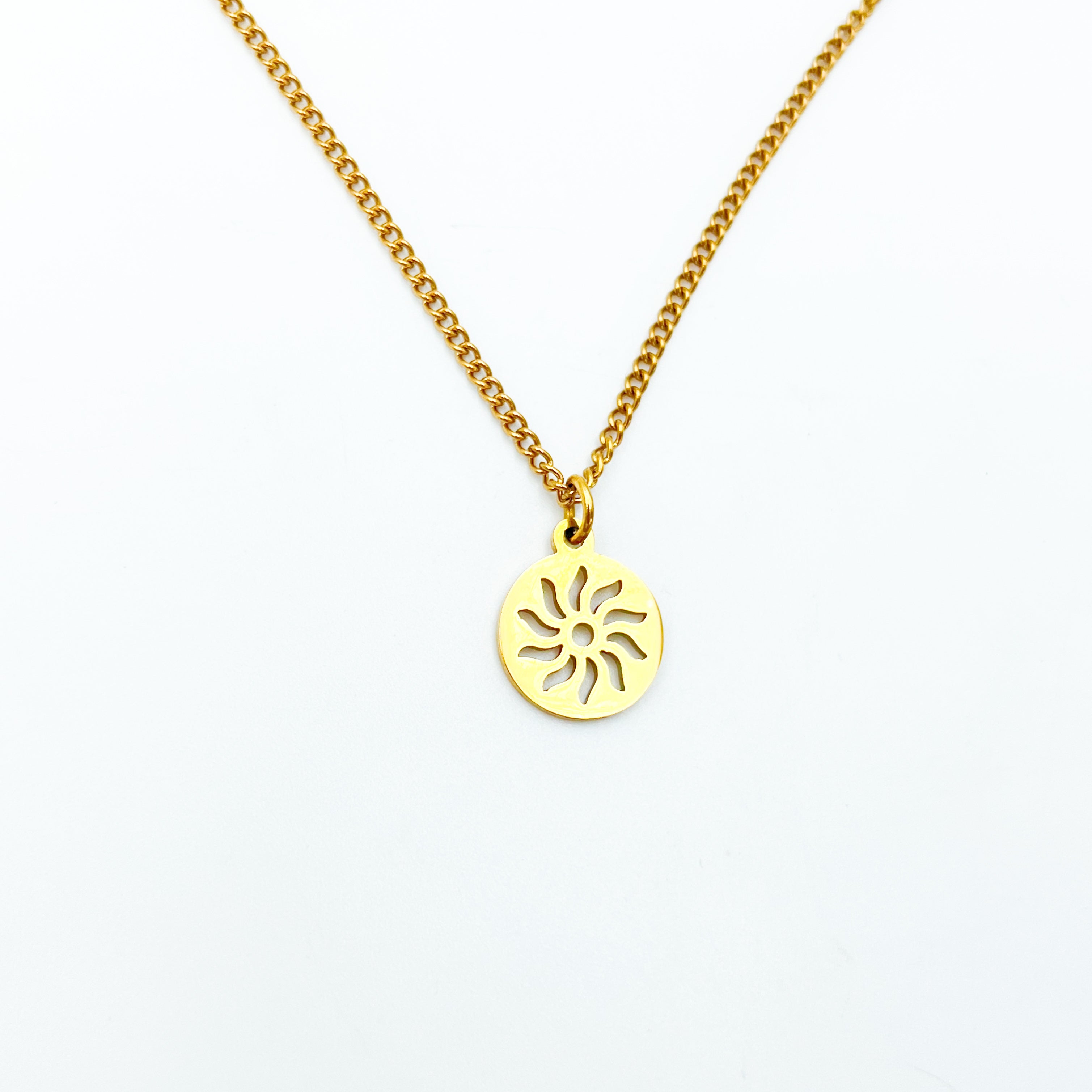 Sun golden necklace